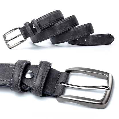 Men's Vintage Split Leather Belt for Jeans