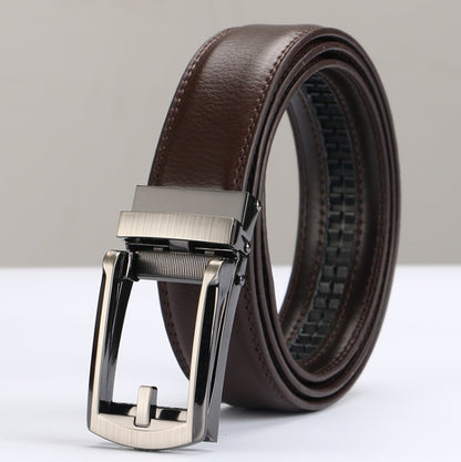 Adjustable Holeless Leather Belt