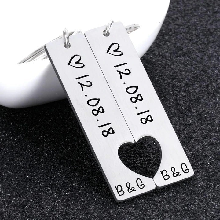 Customized Couples Keychain