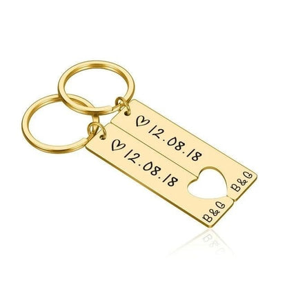 Customized Couples Keychain