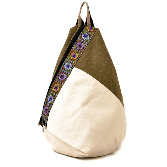 Embroidered Canvas Bag Leisure Backpack