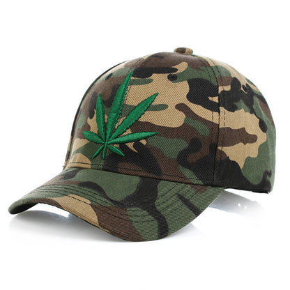 Green Maple Leaf Hemp Baseball Cap – Unisex