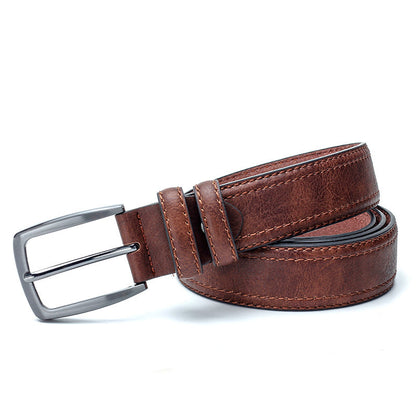 Men's Vintage Split Leather Belt for Jeans