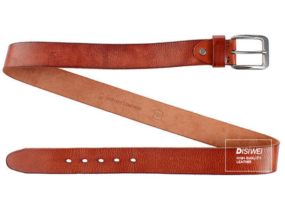 Washed Vegetable-Tanned Top-Grain Leather Belt