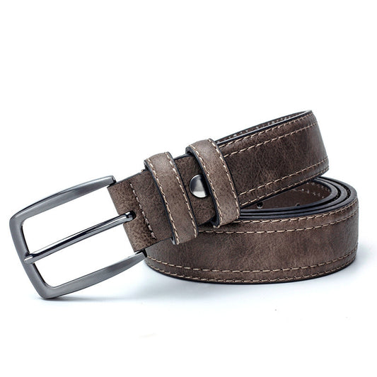 Men's Vintage Split Leather Belt for Jeans