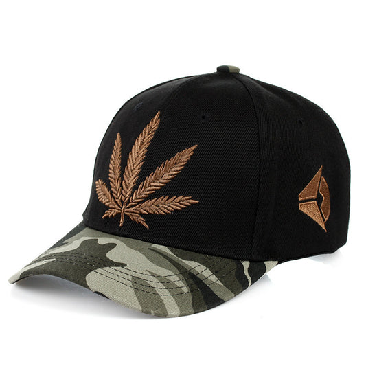 Green Maple Leaf Hemp Baseball Cap – Unisex