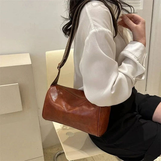 Women's Vintage PU Leather Tote & Crossbody Handbag