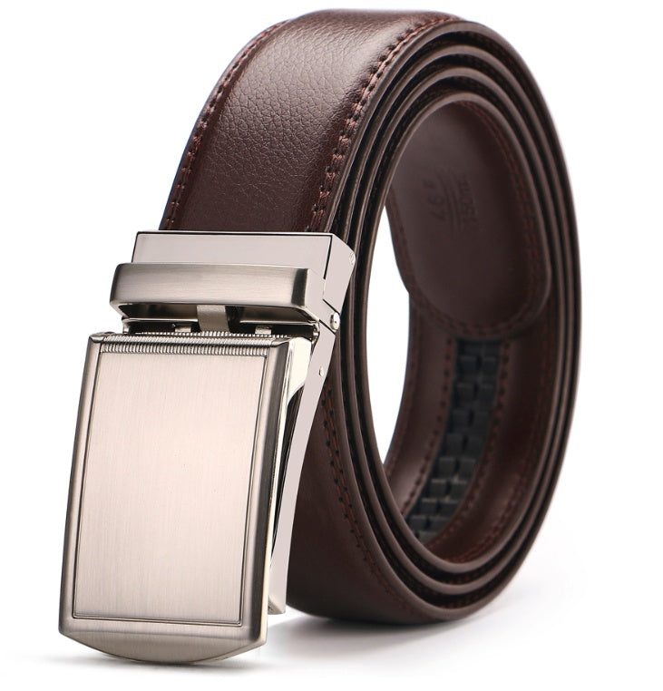 Adjustable Holeless Leather Belt