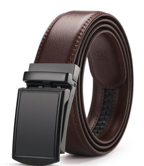 Adjustable Holeless Leather Belt