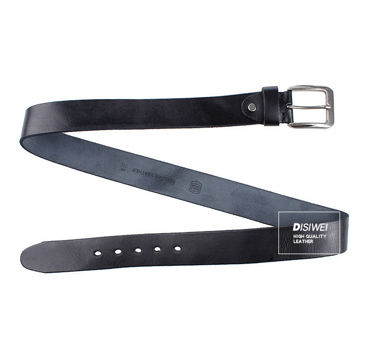 Washed Vegetable-Tanned Top-Grain Leather Belt