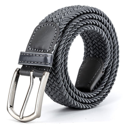 Men's Casual Stretch Woven Leather Belt