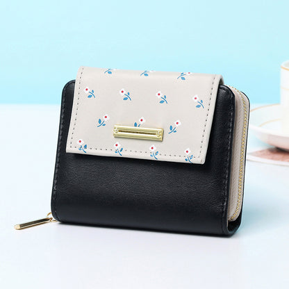 New Women’s Printed Wallet – Zipper Coin Purse