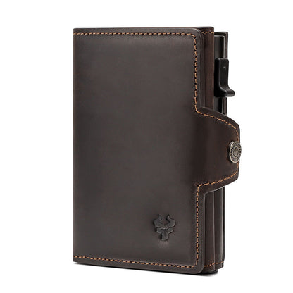 Crazy Horse Cowhide Coin Wallet - Unisex